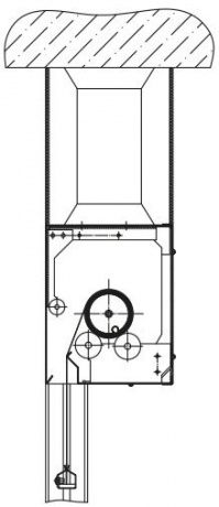 the scheme of fastening fire curtains on suspensions to the ceiling