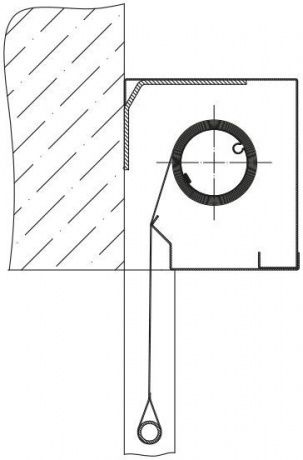 the scheme of fastening the fire curtain overlap