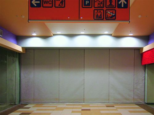 fire curtains in the shopping center